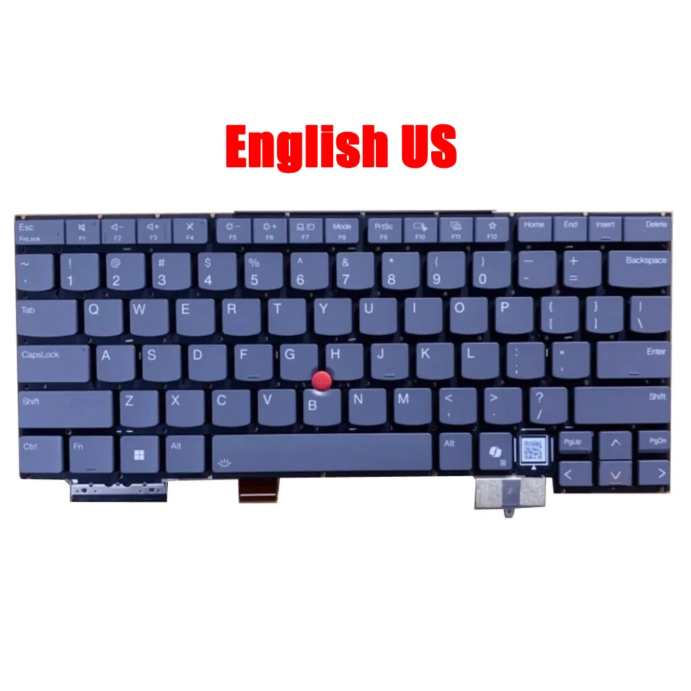 

Laptop Keyboard For Lenovo For ThinkPad X1 2-in-1 Gen 10 English US United Kingdom UK Gray With Backlit New