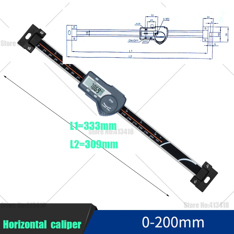 0-150mm 0-200mm 0-300mm 0-100mm Verticale digitale lineaire schalen Verticale schuifmaat 0,01mm