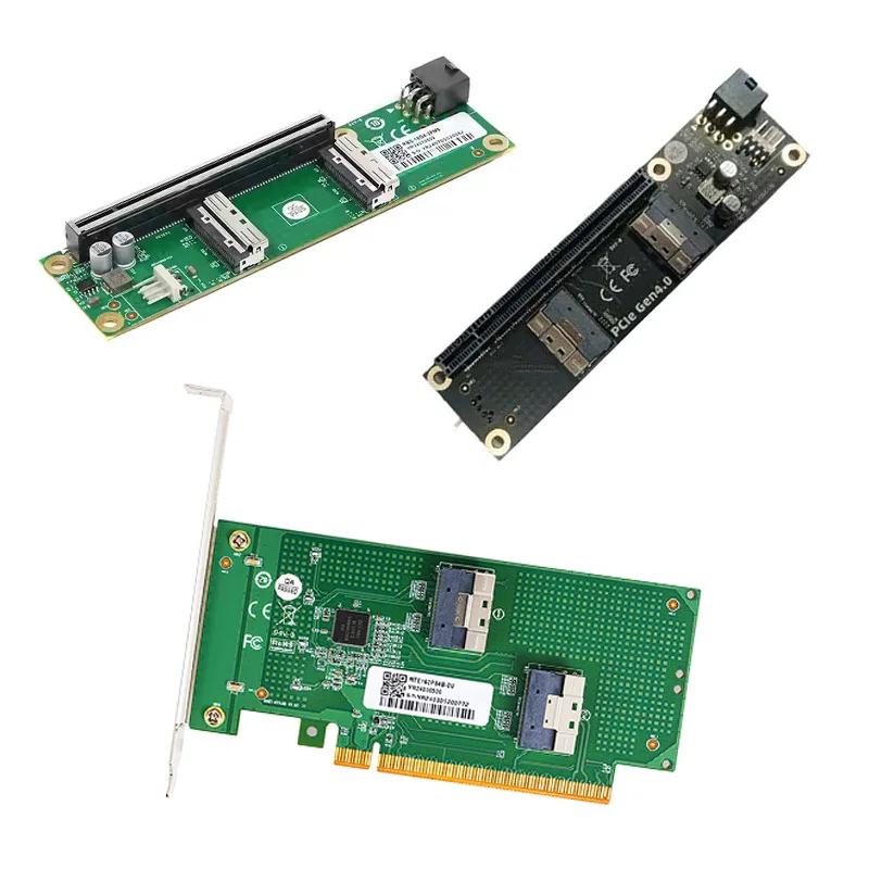 

XT-XINTE PCIe4.0 16x To SlimSAS SFF-8654 Adapter Card MCIO Split Card for GPU Discrete Graphics Card External Expansion Card