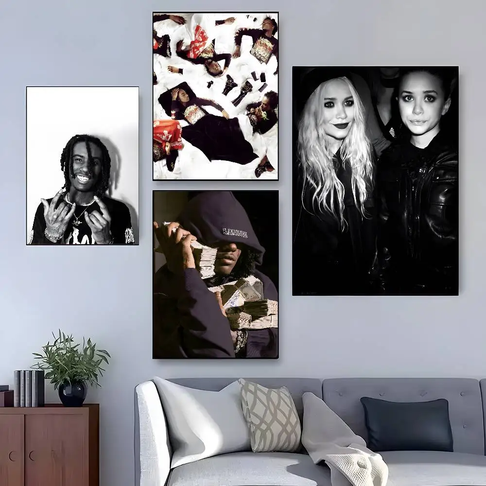 O-OsamaSon Stil Slime RAPPER ملصق HD ديكور المنزل جدار لزج مقاوم للماء غرفة المعيشة المنزلي بار ديكور جمالي #4