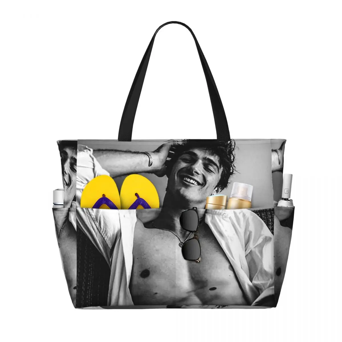 

Jacob Elordi Australian Actor Beach Tote Bag Sport Gym Yoga Duffle Large Tote Bag Women Travel Bag Fitness bag