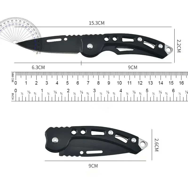 Convenient Stainless Steel Pocket Knife Mini Folding Knife Carry-on Defense Keychain Portable Pocket Knife Fruit Knife