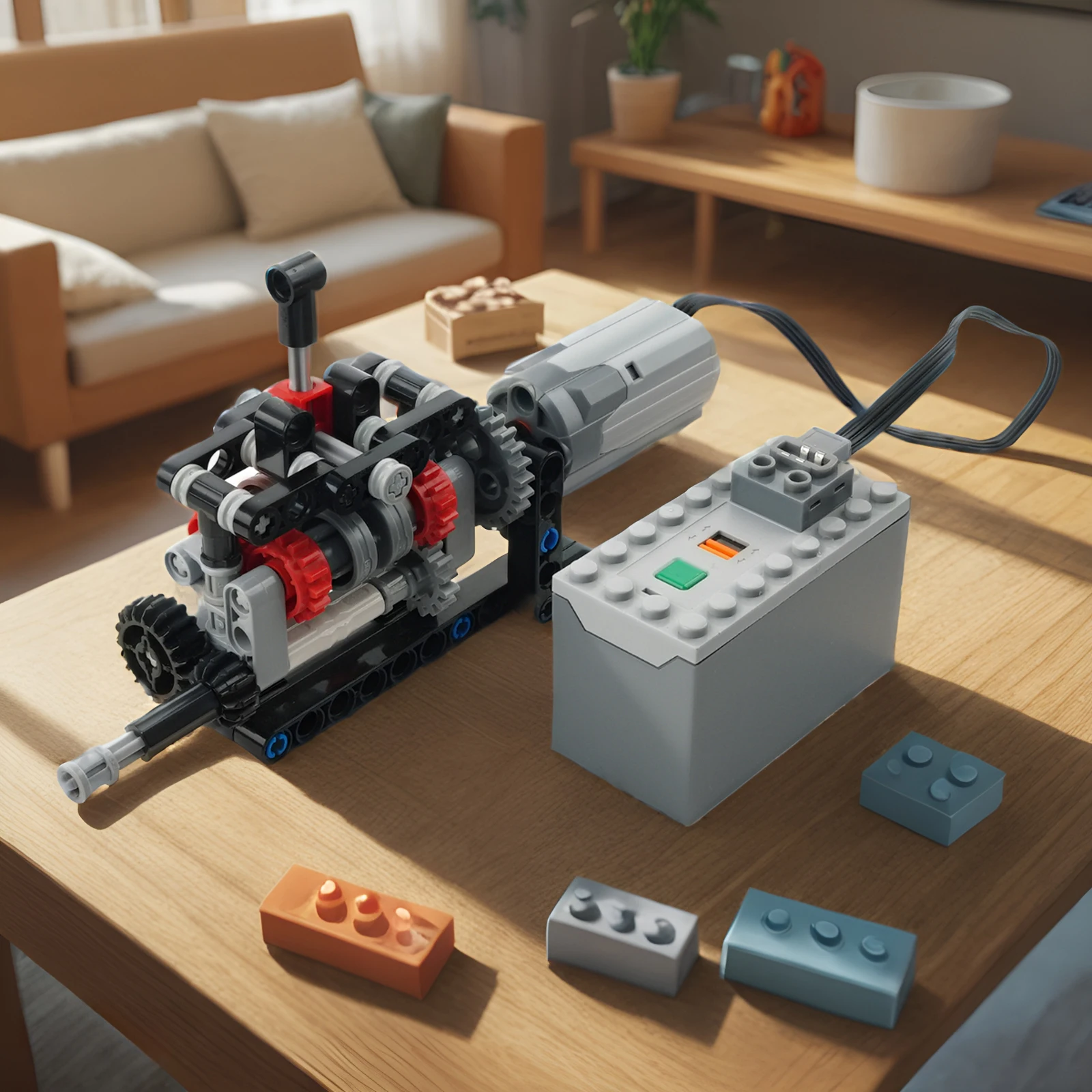 دليل 4 سرعات علبة التروس نقل اللبنات التقنية متوافق مع وظائف طاقة المحرك M لتقوم بها بنفسك لعبة أجزاء الطوب عالية التقنية