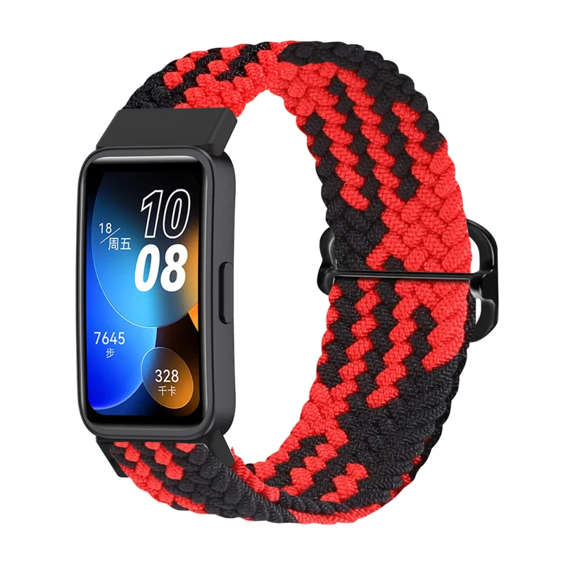 Fascia ad anello intrecciato in nylon per Huawei Band 10 9 8 7 Bracciale sportivo elastico regolabile per Huawei Band 10 9 8 Accessori