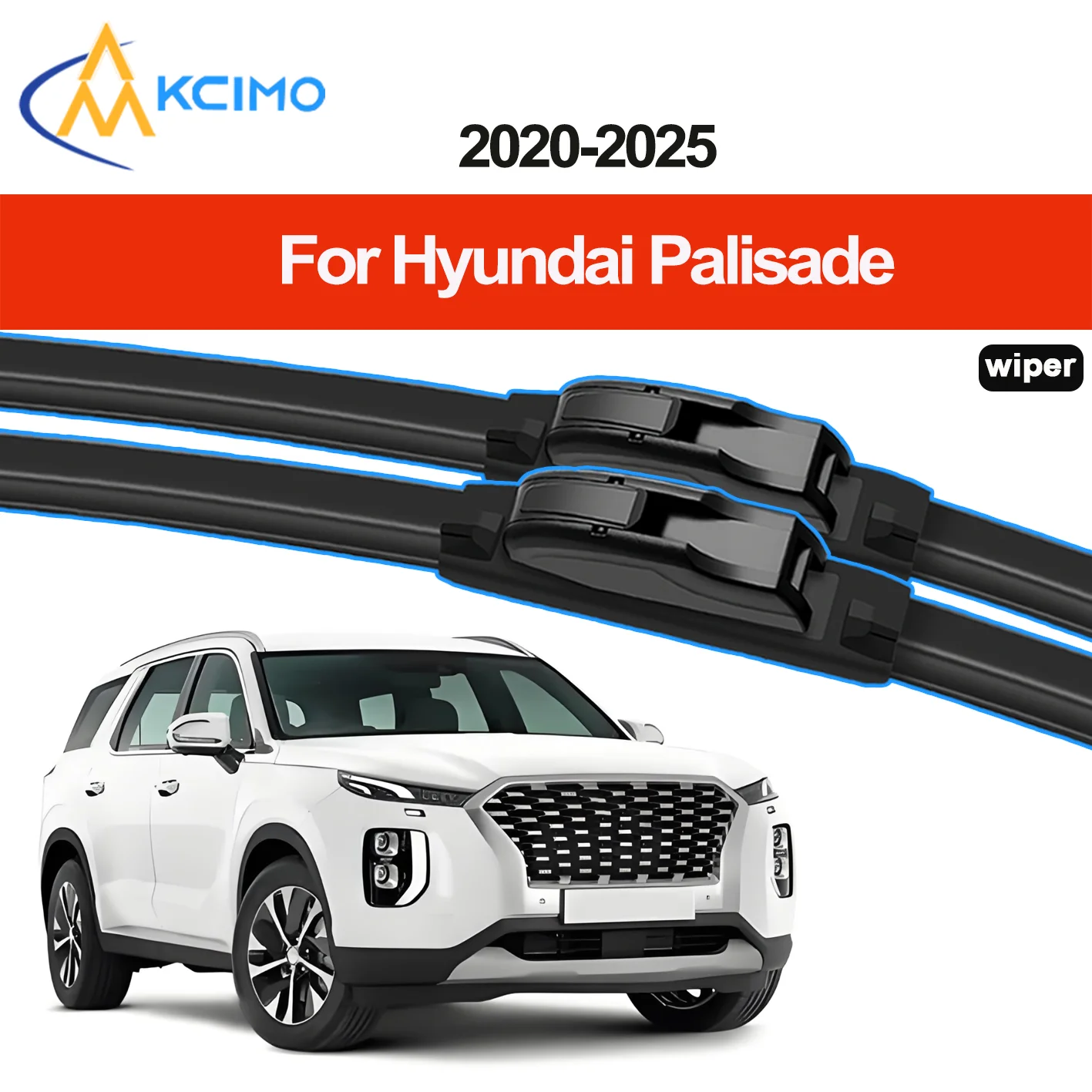 

KCIMO 2PCS New Front Windshield Wiper Blade for Hyundai Palisade LX2 2020-2025 Front Windshield Accessories 2025 2024 2023 2022