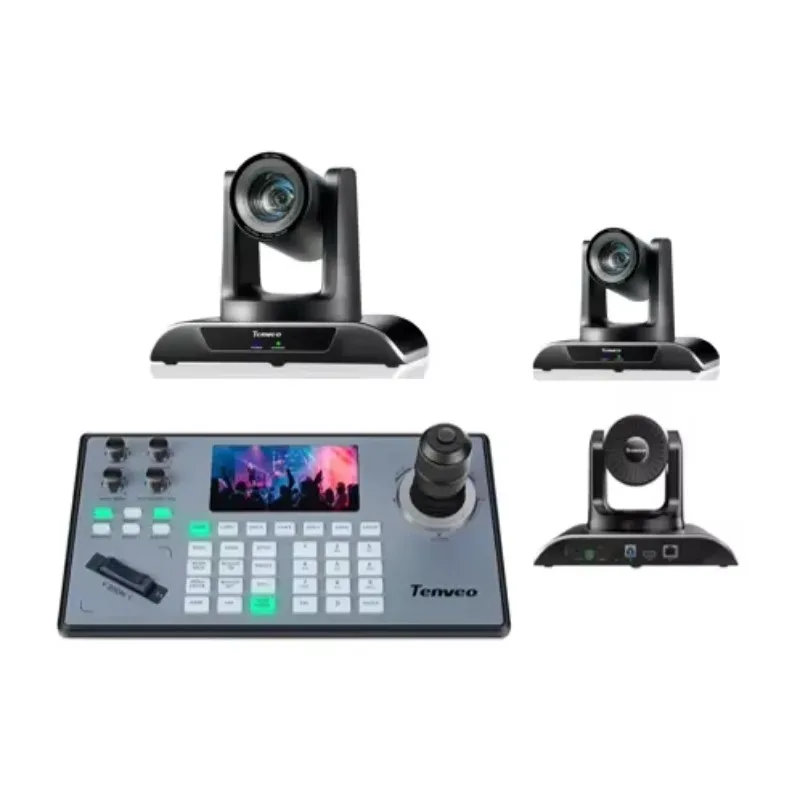 Tenveo Conference System VHD20U+KB200Pro 2.38MP 1080p 60fps Video Camera And 4D Joystick Controller For Ptz Camera
