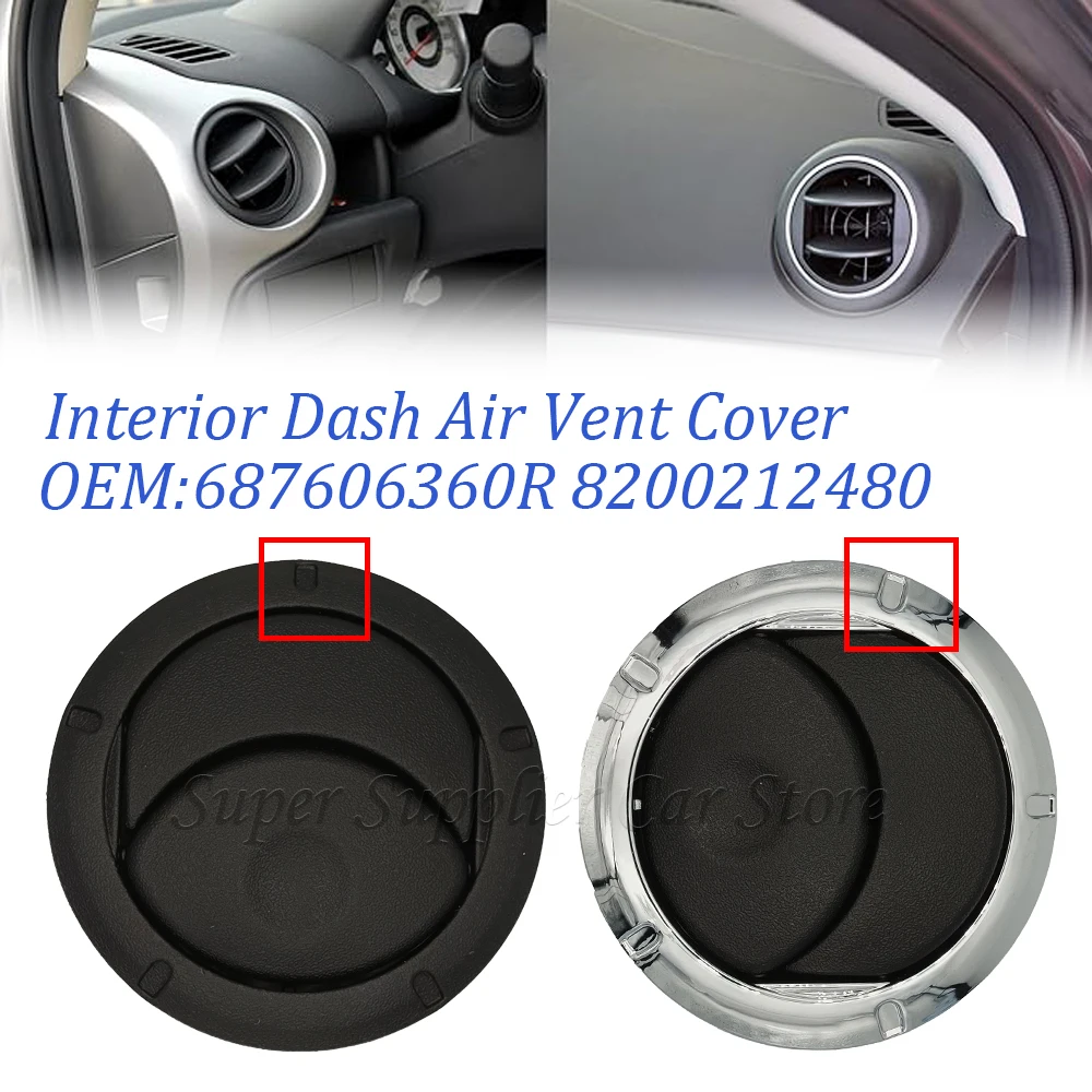 687606360R For Renault Dacia Logan Sandero Master 3 Opel Interior Dash Air Vent Cover 8200212480 8200464605