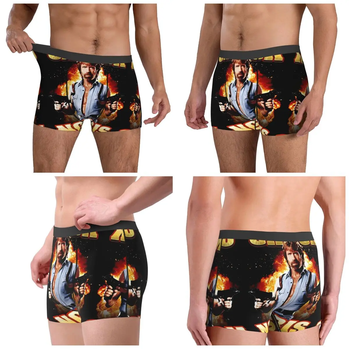 Boxer Underpants Shorts Chuck Norris Greatest Of All Time Panties Men's Ventilate Underwear for Homme Man Boyfriend Gifts