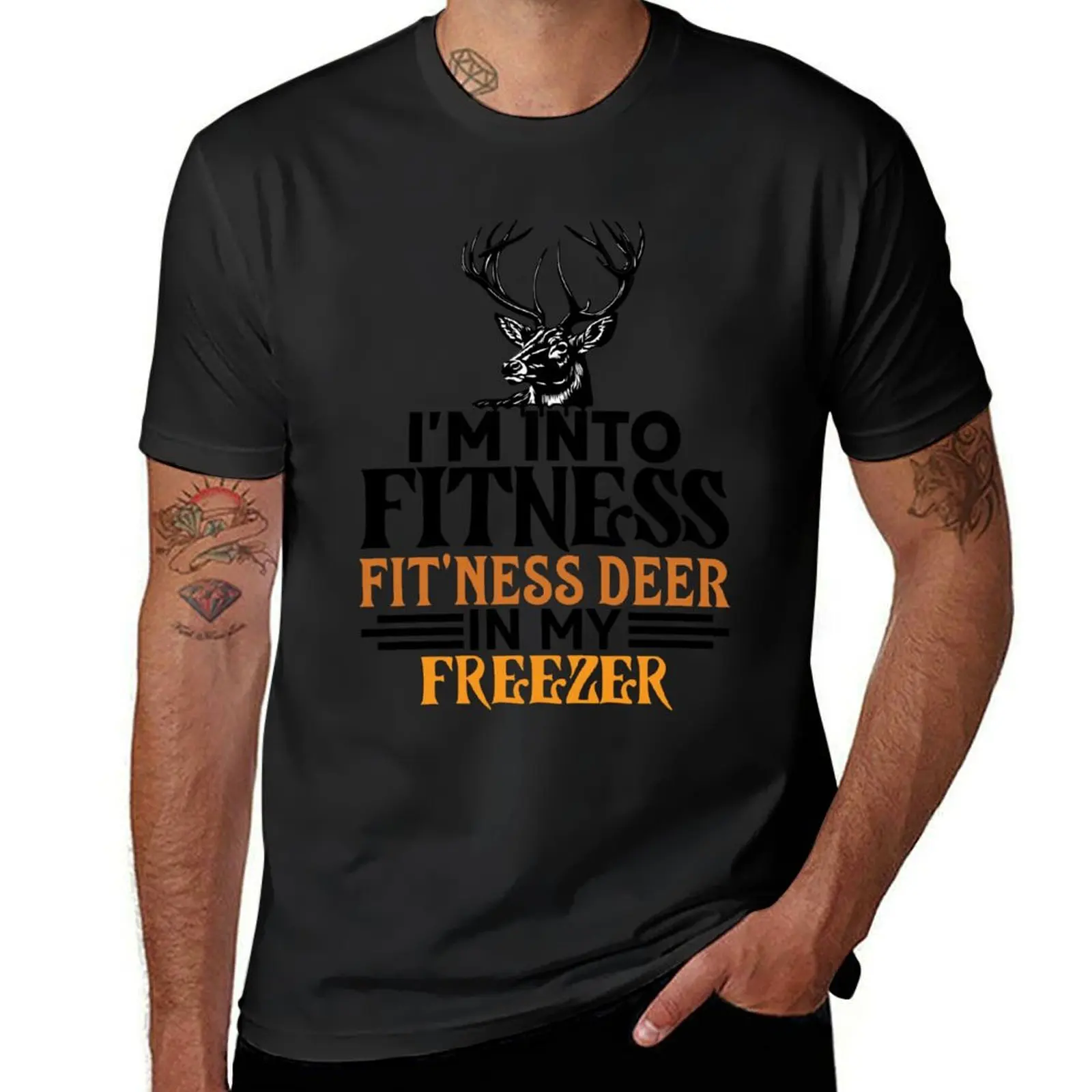 I'm Into Fitness Fit'ness Deer In My Freezer T-Shirt oversizeds plus size tops Short sleeve tee men