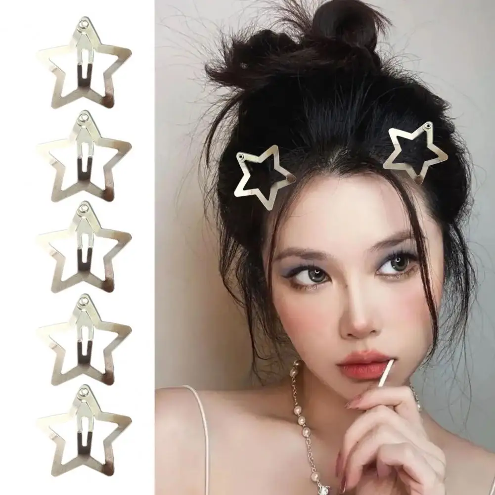 Women Star Hair Clip Metal Alloy Star Hair Clips Non-slip Barrettes for Girls Women Set of 10/30/50pcs Hair Accessories Silver