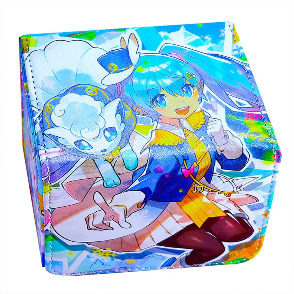 Новый мультфильм Diy Self Made Ptcg Vulpix Коллекция Карточная коробка PTCG OPCG WS YGO Pu Cortex Коробка для хранения карт Аниме Карты Подарочные игрушки