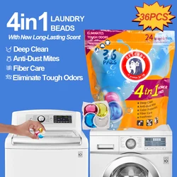 36PAKS 4-in-1 Laundry Beads, Water-soluble Softener, Laundry Fragrance Enhancer, Laundry Detergent, Long-lasting Fragrance