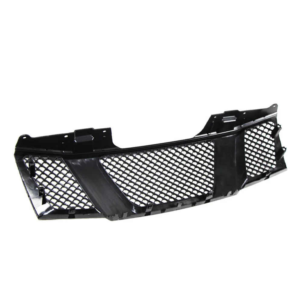 Car Grid Shell Gloss Black For Nissan Frontier 2005-2008 Raptor Upper Grille Front Hood Full Grill Racing Grills Bumper Grilles