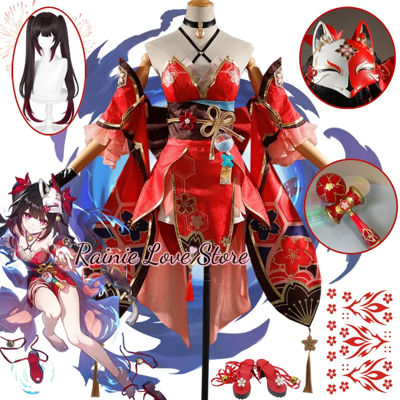 Jogo Honkai: Star Rail Sparkle Cosplay Traje, Peruca Sapatos, Etiqueta do Tatuagem, Carnaval de Halloween Role Play Outfits, Party Prop, Adulto