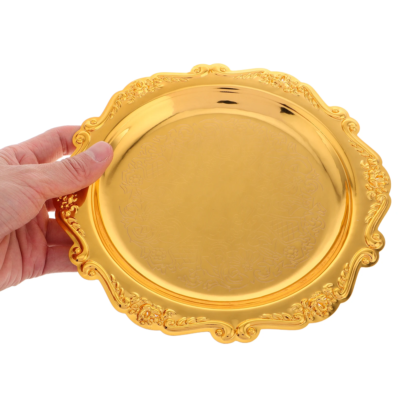 

Vintage Iron Snack Dish 8 Inch Versatile Serving Platter Dessert Jewelry Tray Candy Tray Elegant Home Decor Party Snack Plate