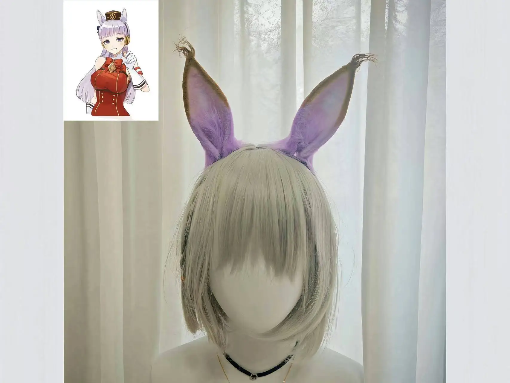 

Japanese Animal Ears Handmade Realistic Plush Horse Ears Headband Role Play Accessory, Musume Inspired Role Play.