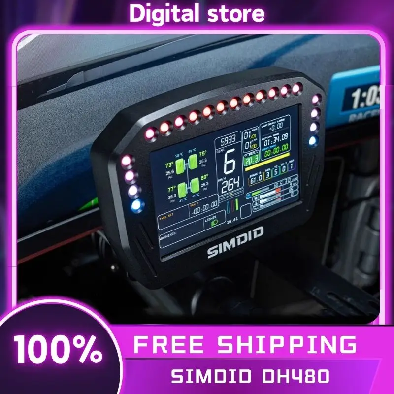 Simdid DH480 Simracing Dashboard Simracing Instrument Simulated Custom Racing Accessories Can Be Installed Moza Simagic Fanatec