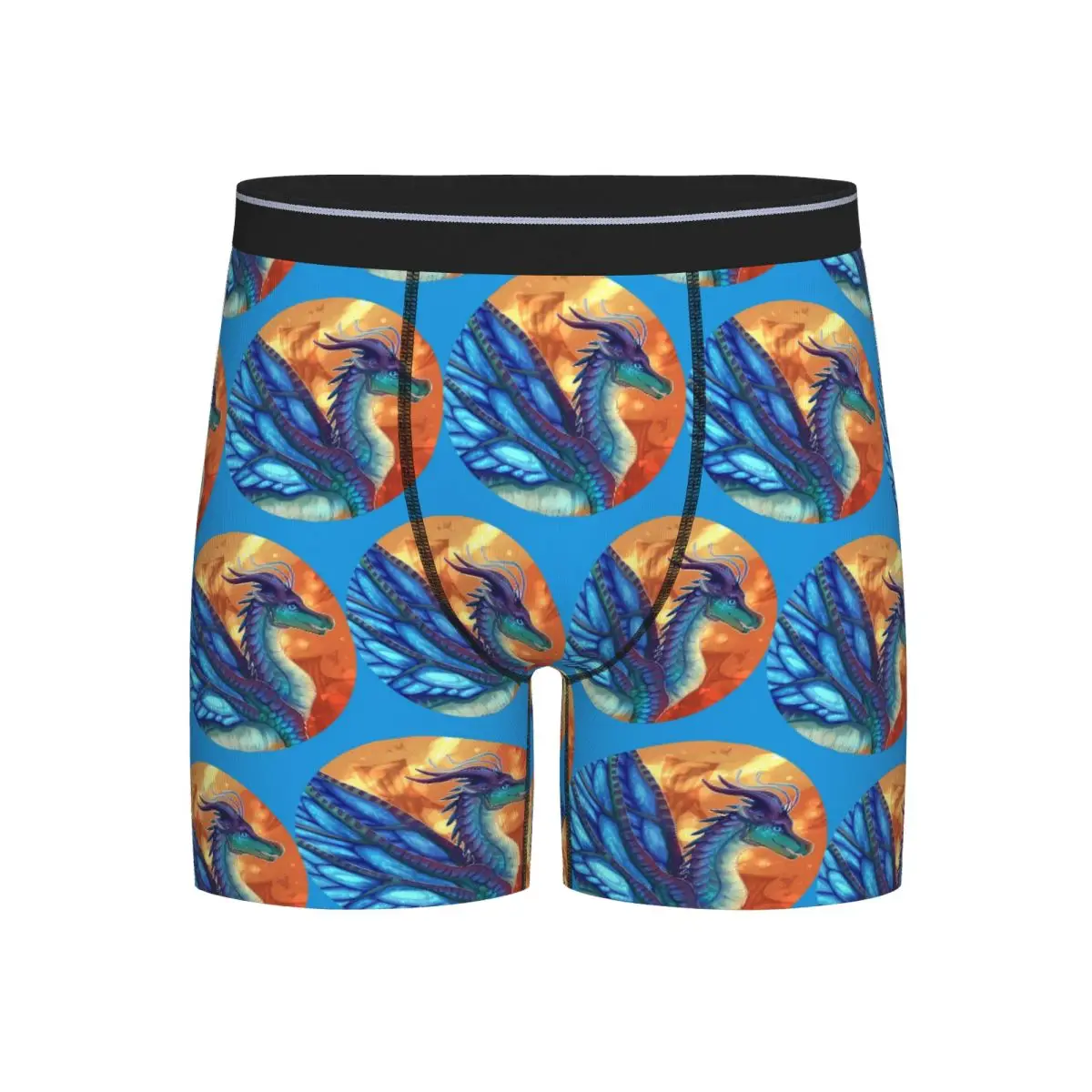 

Long Boxer Underpants Shorts Wings Of Fire - Blue Panties Men Ventilate Underwear for Homme Man Boyfriend Gift