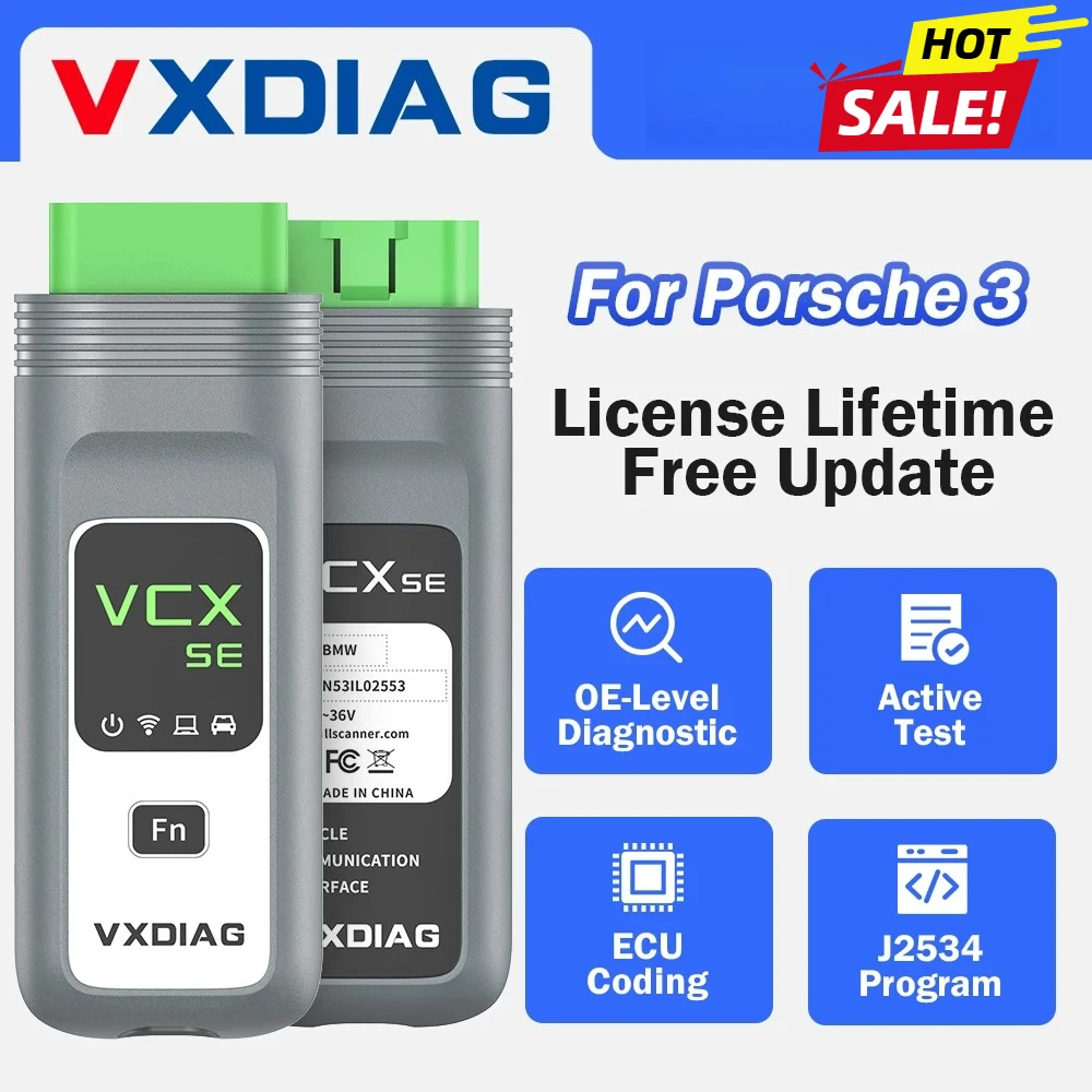 VXDIAG SE VCX for PorscheIII For Piwis Diagnostic Tool Car OBD2 Scanner VX608 Diagnosis J2534 ECU Programming Coding DoIP