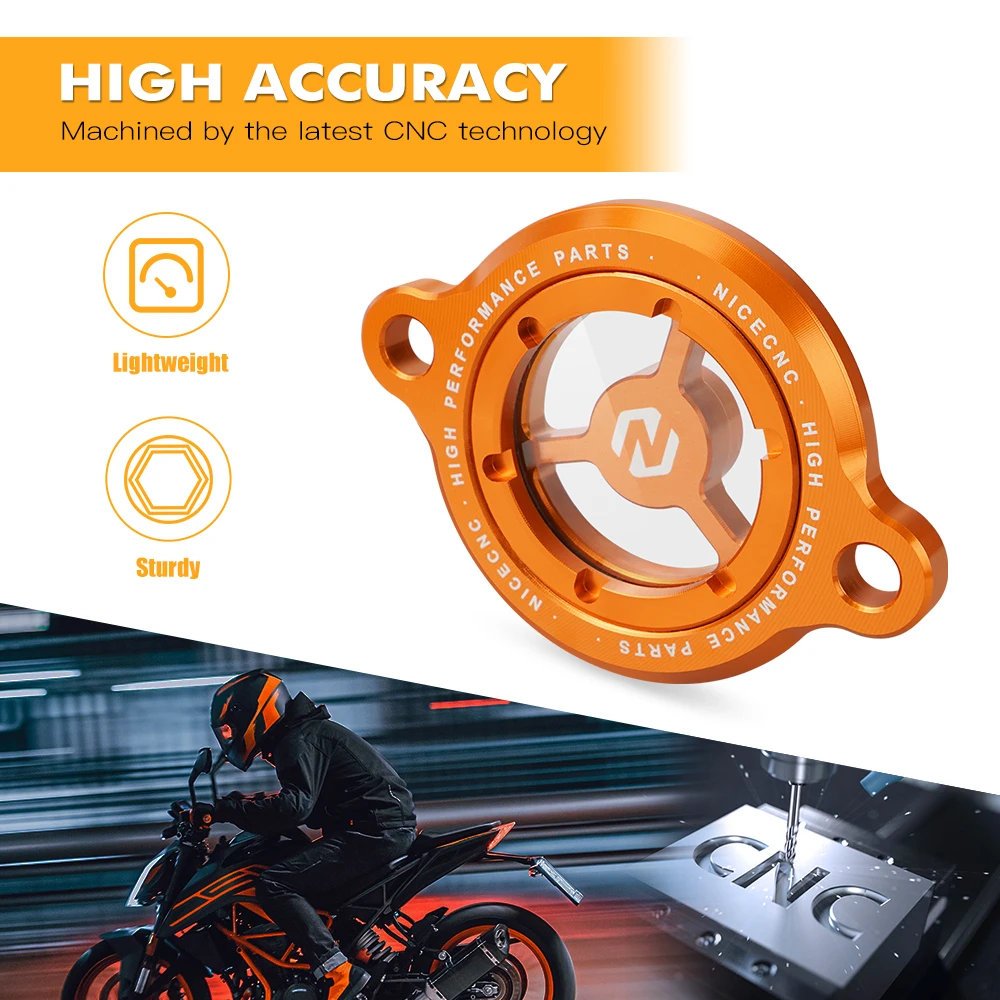 ل KTM 390 مغامرة 2020-2023 غطاء مرشح الزيت غطاء Duke 125 200 250 390 2016-2023 RC 125 200 390 2017-2023 250 مغامرة 21-23