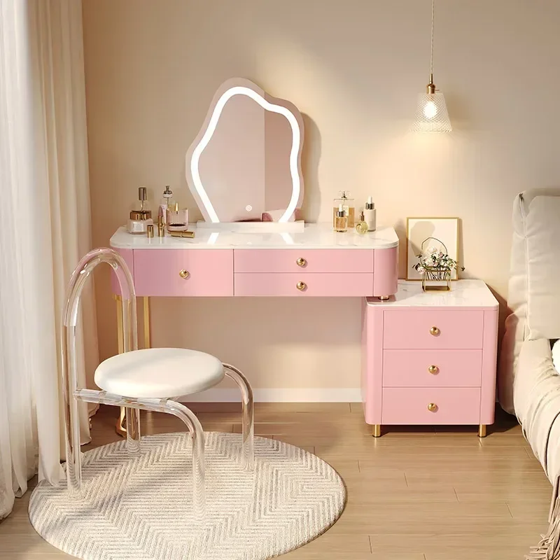 الأميرة فتاة منضدة الزينة الغرور المنظم الفاخرة الشمال خلع الملابس الجدول مصباح ليد مجوهرات ميسا دي Maquillaje الأثاث العصري