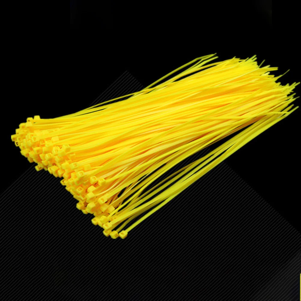 

1000 шт. самоблокирующиеся кабельные стяжки, сверхмощные нейлоновые стяжки на молнии для организации проводов, кабелей в системе для внутреннего использования, желтые