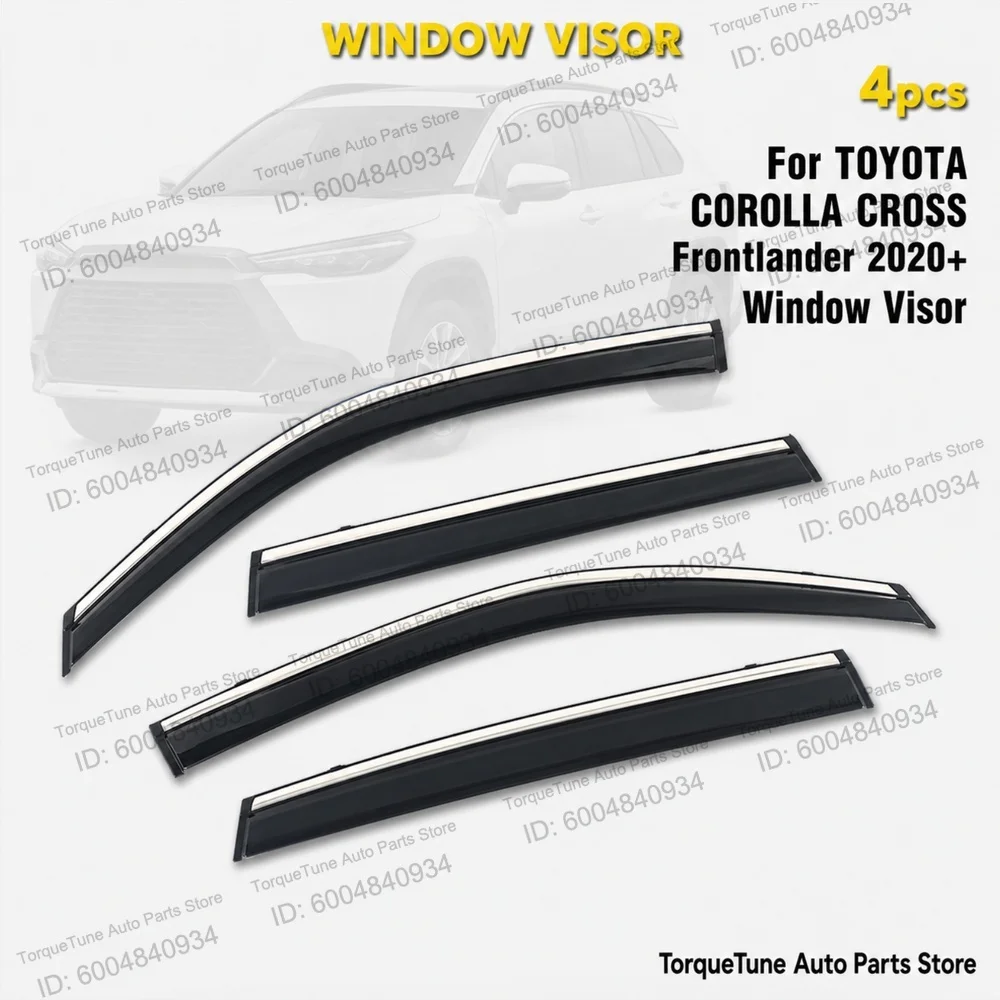 Direct Fit Sunvisor For TOYOTA COROLLA CROSS Frontlander 2020+ PC Stainless Steel Injection Premium Easy Installation Window