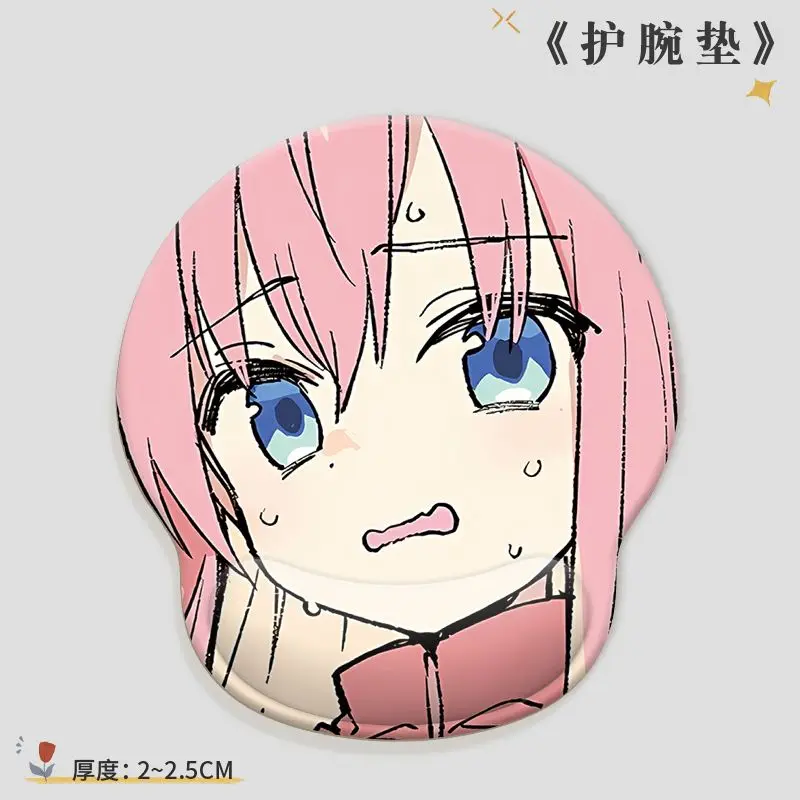 Hatsune Miku Anti-slip Office Mouse Pad Cute Cartoon Peripheral Sweet Personality Wristband Thickened Computer Keyboard Rest view 5
