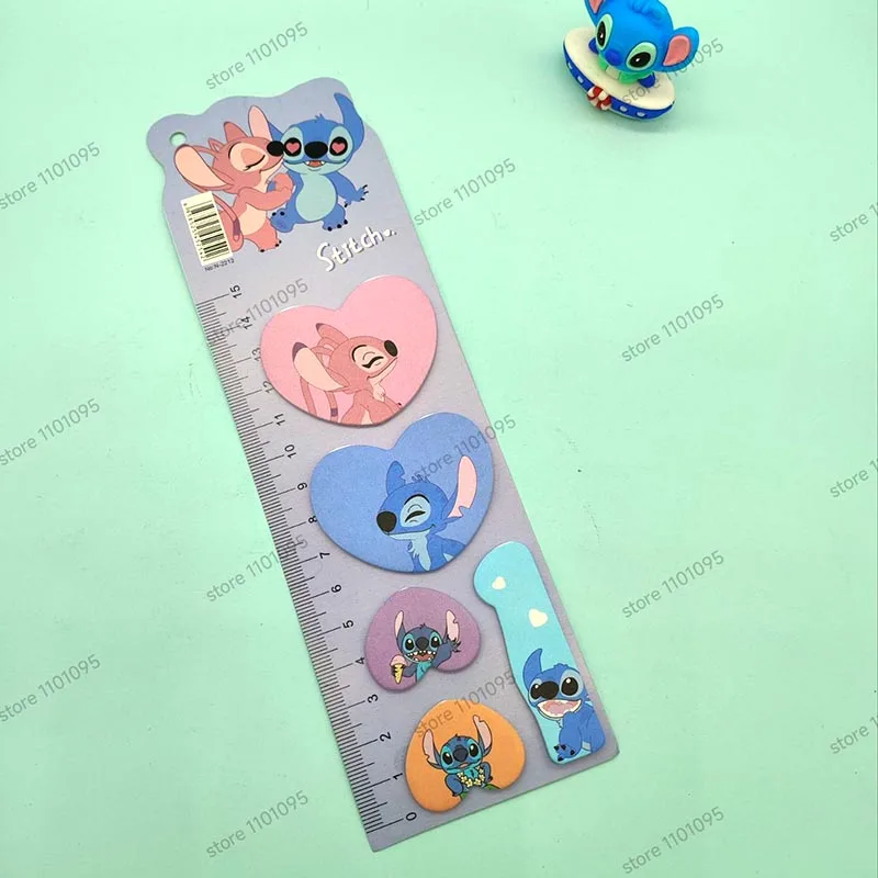 4pcs/lot Disney Stitch Memo Pad Sticky Notes Bookmark Kawaii Stationery Scrapbooking label Post Office School Supplies Kids Gif