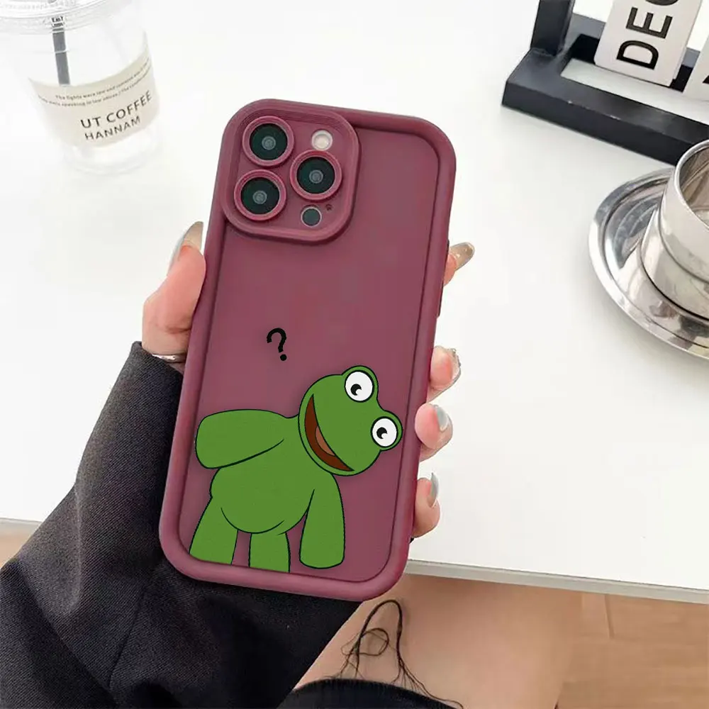 Funda de teléfono de rana con dibujos animados para OPPO, carcasa divertida para A98, A96, A94, A93, A92, A78, A76, A74, A72, A58, A57, A55, A54, A53, A52, A38, A31, 4G, 5G, 2020, 2022