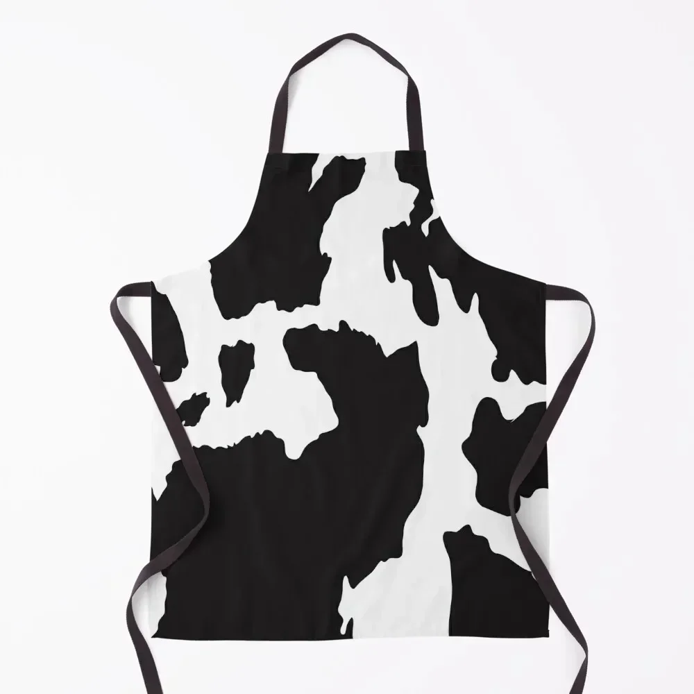 

Black cow skin pattern Apron Barista Woman Work Novelties Kitchen And Home Kitchen Tools Accessories Apron