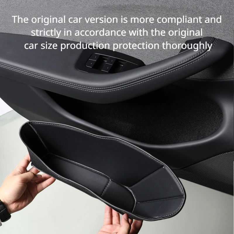 Car Door Slot Storage Box for Tesla New Model3/3+ Highland 2024 TPE Gate Slot Anti Dirty Storage Organizer Tidying Accessories