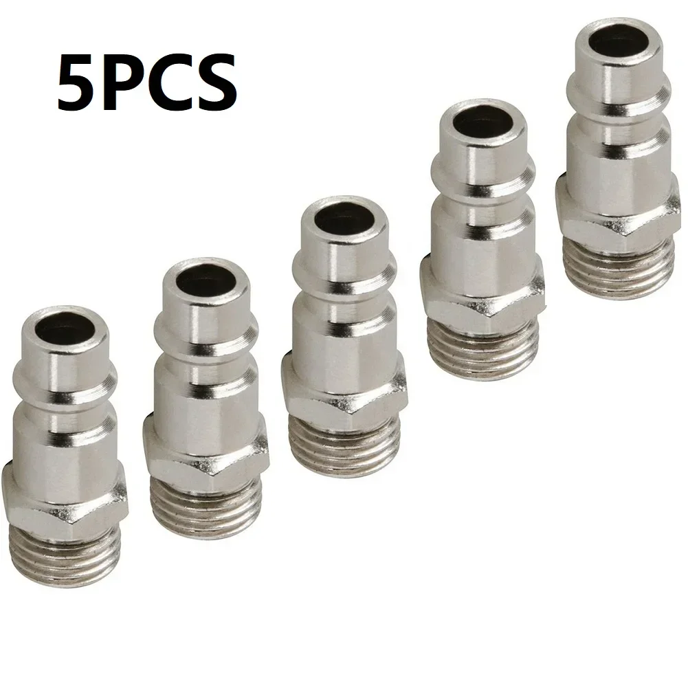 

2/5PCS Quick Release Euro Compressed Air Line Coupler Connector Fitting 1/4in Male Work-shop Equipment Power Air Compressors