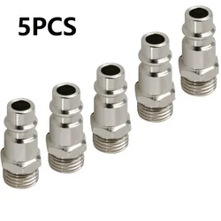 2/5PCS Quick Release Euro Compressed Air Line Coupler Connector Fitting 1/4in Male Work-shop Equipment Power Air Compressors