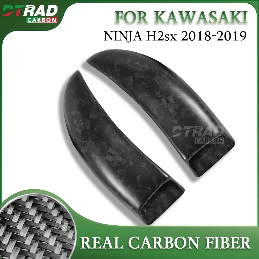 

For KAWASAKI NINJA H2 SX 2018-2019 H2SX Accessories Carbon Fiber Brake Disc Radiator Air cooling deflector moto parts