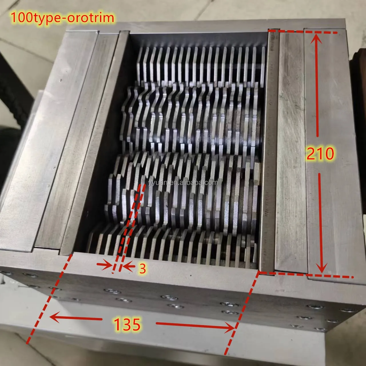 Minimáquina trituradora de caucho y Metal, herramienta de reciclaje de residuos de laboratorio pequeño, trituradora de plástico, eje doble de 3mm, tipo 100