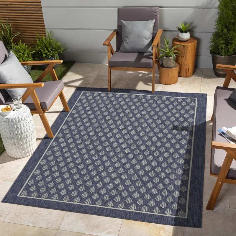 

Sunshine GC_HAR2007 Blue 7 ft. 10 in. x 10 ft. 3 in. Indoor/Outdoor Area Rug