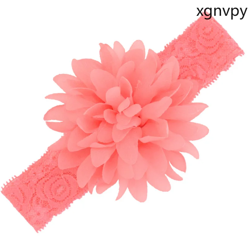 Xgnvpy Nieuwe Chiffon Bloem En Kant Hoofdband Hot Selling Haaraccessoires Europa En De Verenigde Staten Mode Kinderen