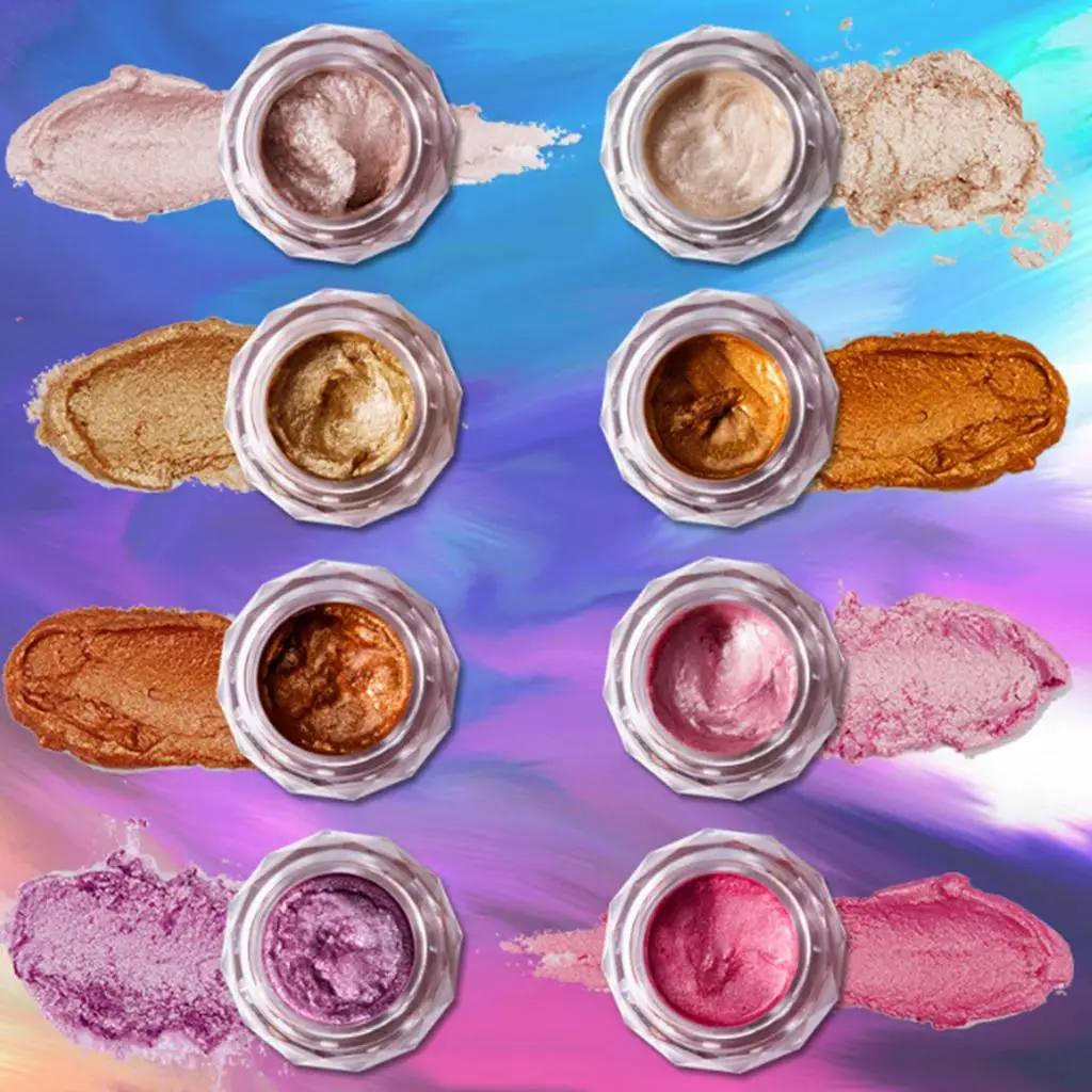 ハイライトメイクアップジェリージェルアイシャドウパウダーマーメイドカラーアイメイクアップパレットグリッタークリームハイライターサロンまたは家庭用