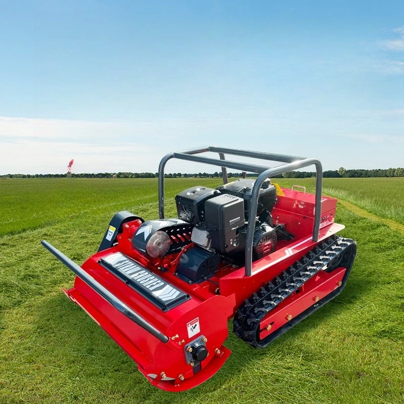 Diesel blade mower, fully automatic crawler remote control orchard garden mower, wide 800 lawn mower