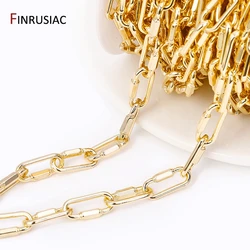 20mm*9mm 14K Gold Plated Brass Cuban Chains For Jewelry Making, Necklace Bracelet Making Supplies DIY Jewelry Chain Accessories