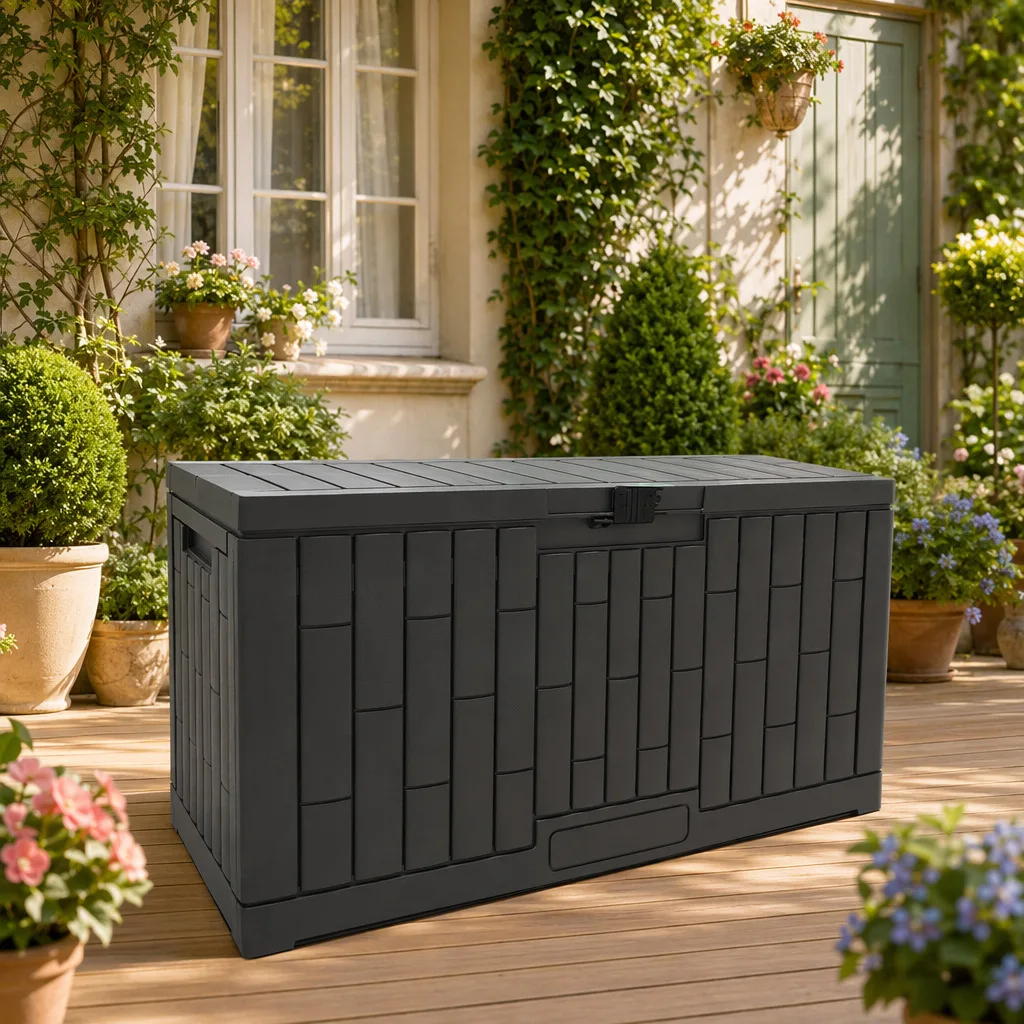Outdoor storage box Large capacity waterproof clamshell finishing box Yard sundries storage box