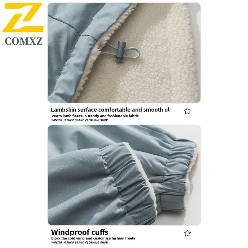 سترة COMXZ كلاسيكية مبطنة بغطاء للرأس للتزلج في الهواء الطلق سترة سميكة دافئة للسفر والترفيه ملابس شتوية جديدة خفيفة الوزن