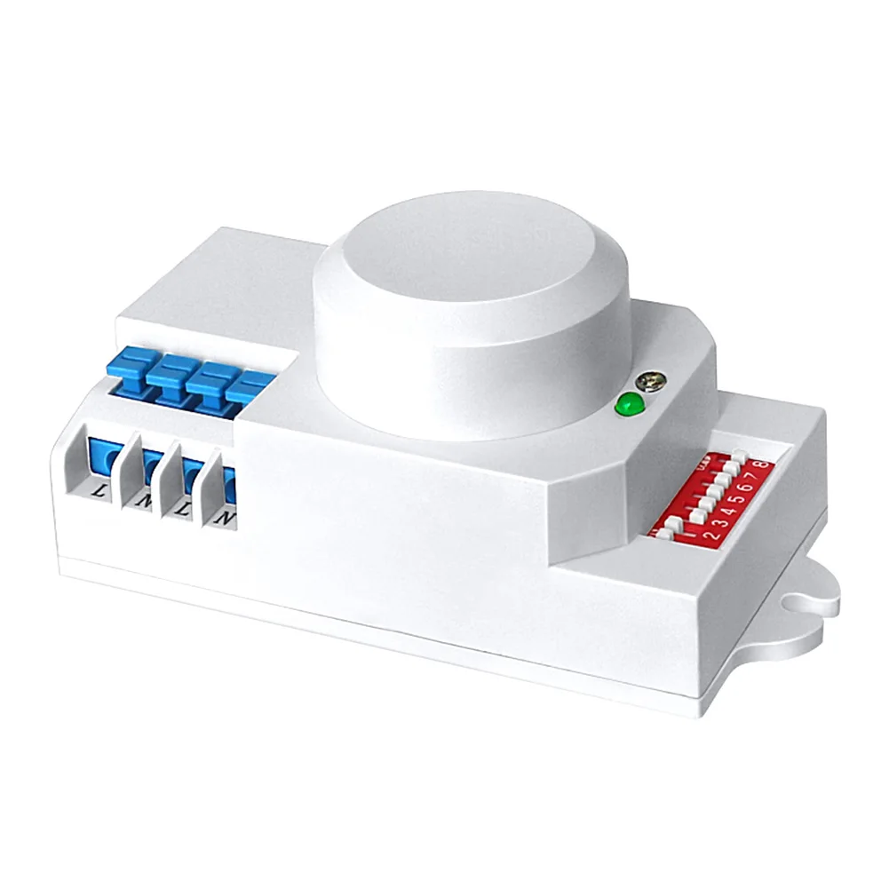 Adjustable 220V Induction Switch 5 8G with 360 Degree Thermal Infrared Sensor and Time Delay for Smart Motion Activation