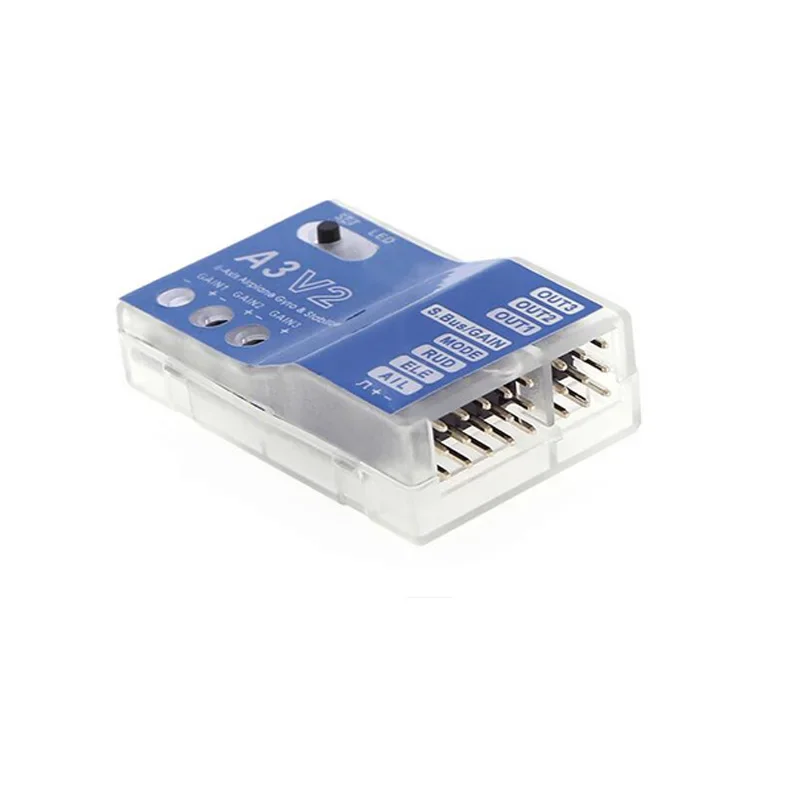 Stabilisateur gyroscopique professionnel A3 V2, contrôleur de vol à 3 axes pour avion RC, système d'équilibre de précision à voilure fixe, mise à niveau du modèle