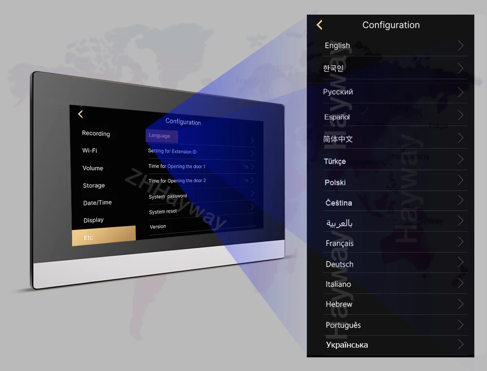Videocitofono Videocitofono Videocitofono 1080P, WiFi IPS Touch Monitor TUYA APP Sblocco citofono bidirezionale