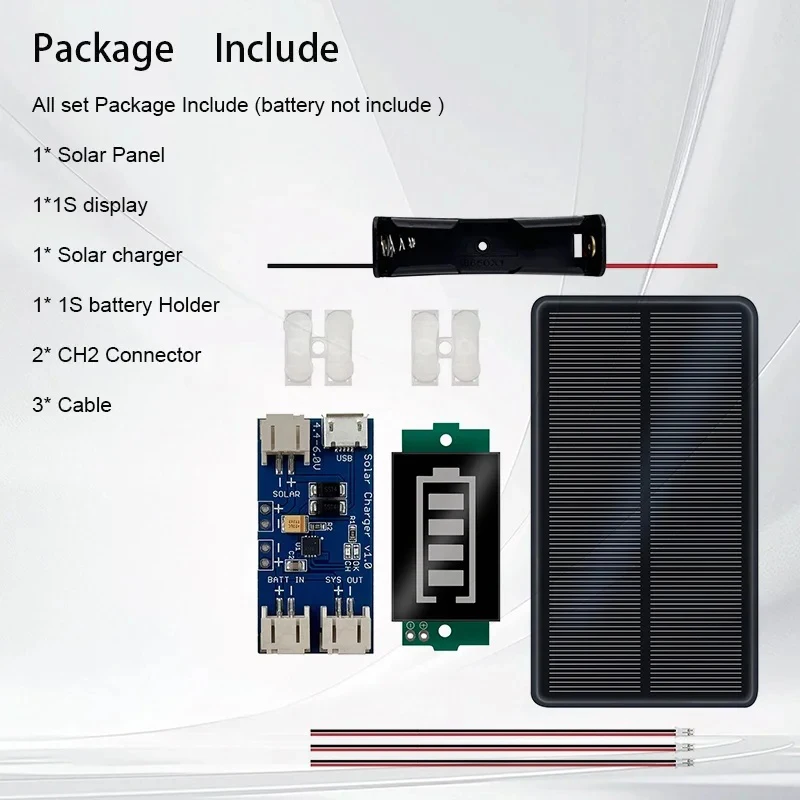Mini 6V 210MA 1,25W Monokristallines Silizium-Solarpanel mit Solarladegerät CN3065 für Handy-Aufladung