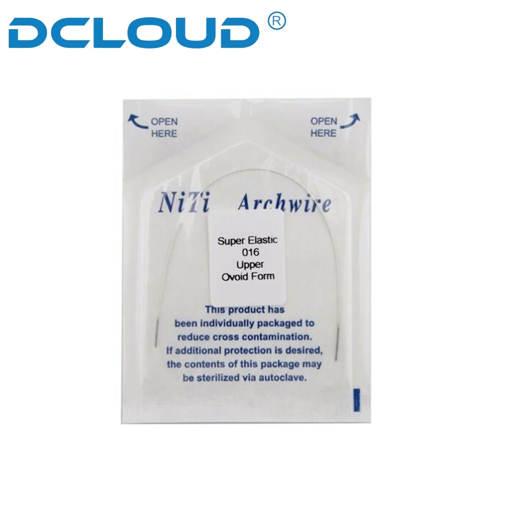 5Packs Dental Kieferorthopädie Weiß Farbe Beschichtet Bogen Draht Niti Unsichtbare Drahtbogen Super Elastische Eiförmige Runde/Rechteckige Oberen/Unteren – Detail 7