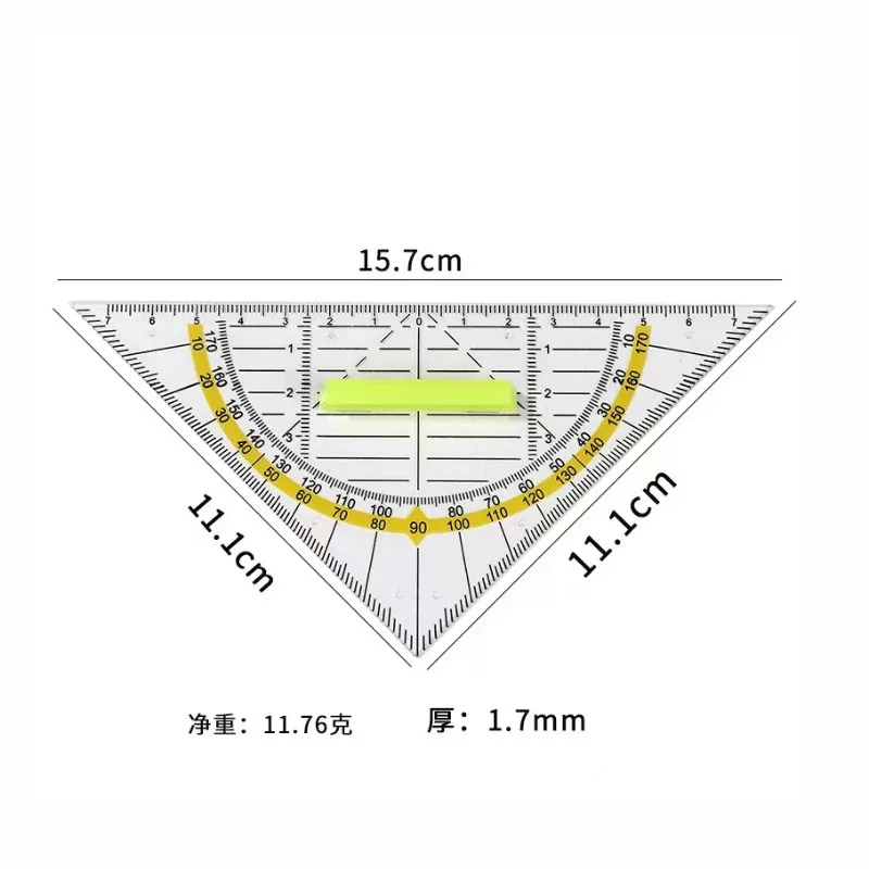Isosceles Triangle 16CM Hand-drawn Triangle Board 22CM Professional Special Ruler Protractor Woodworking Interior Drawing Desin