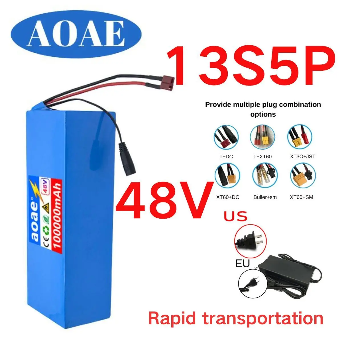 100% 48V 13S5P 100A…